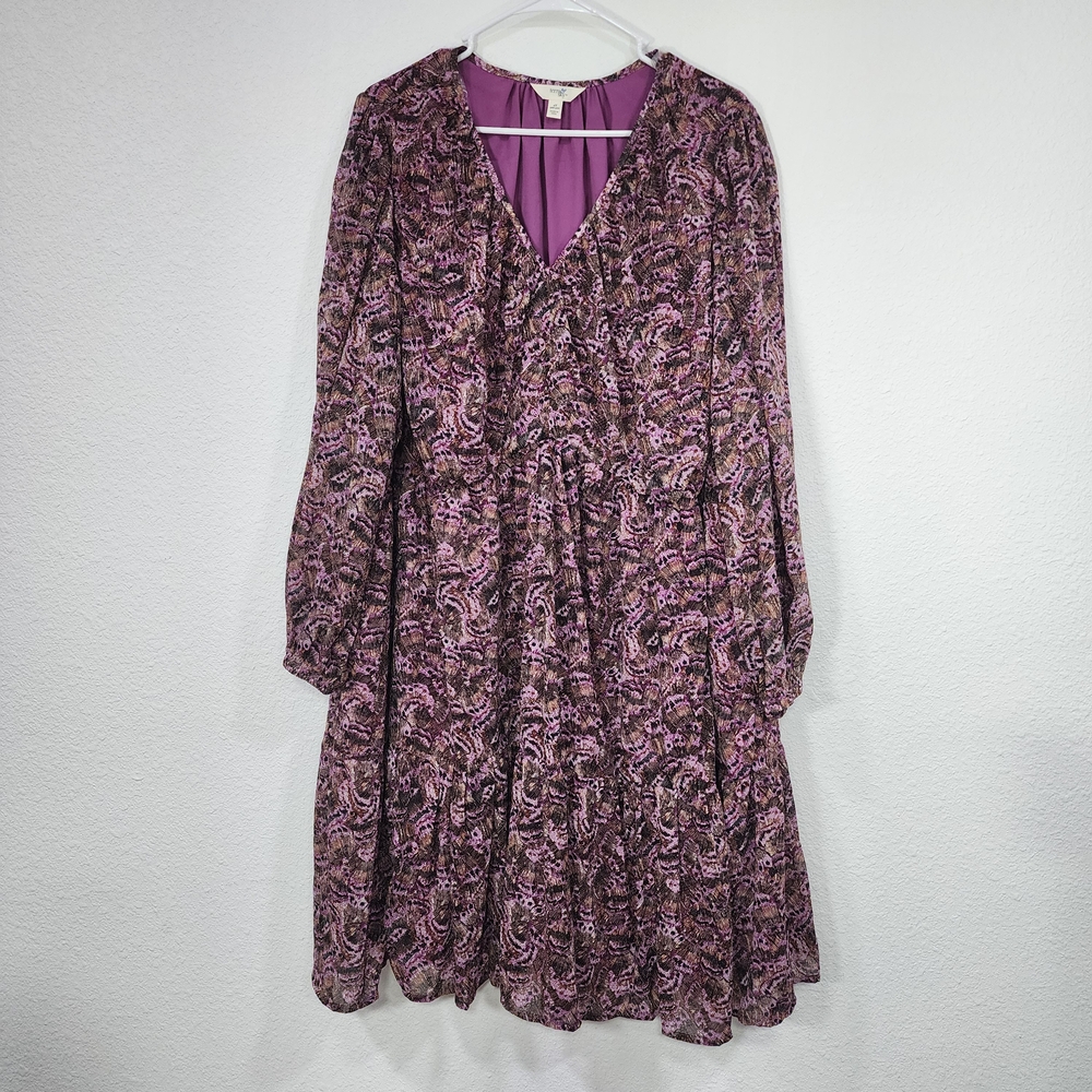 Plus Size Long Sleeve Mini Peasant Dress Size 4x